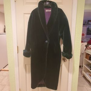 Vintage Faux Fur Trench Coat